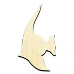 Angel Fish Laser Cut Out Unfinished Wood Shape Craft Supply