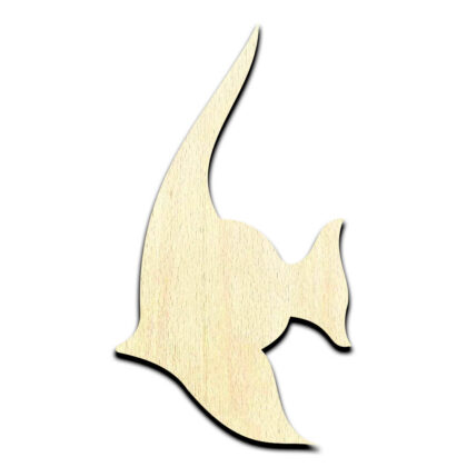 Angel Fish Laser Cut Out Unfinished Wood Shape Craft Supply