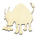 Angry Bull Cartoon Unfinished Wood Shape Craft Supply