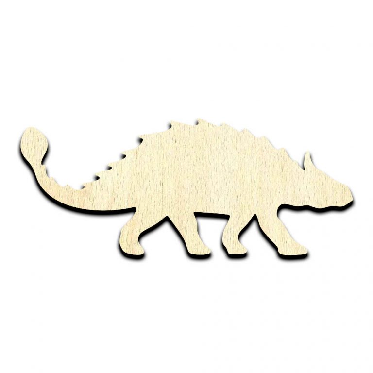 Ankylosaurus Dinosaur Laser Cut Out Unfinished Wood Shape Craft Supply