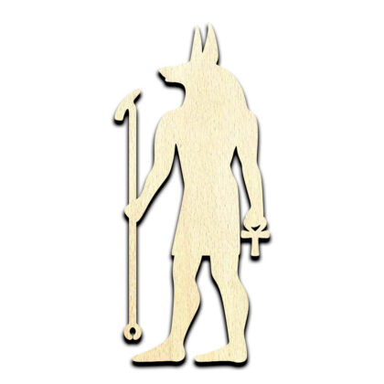 Anubis Laser Cut Out Unfinished Wood Shape Craft Supply