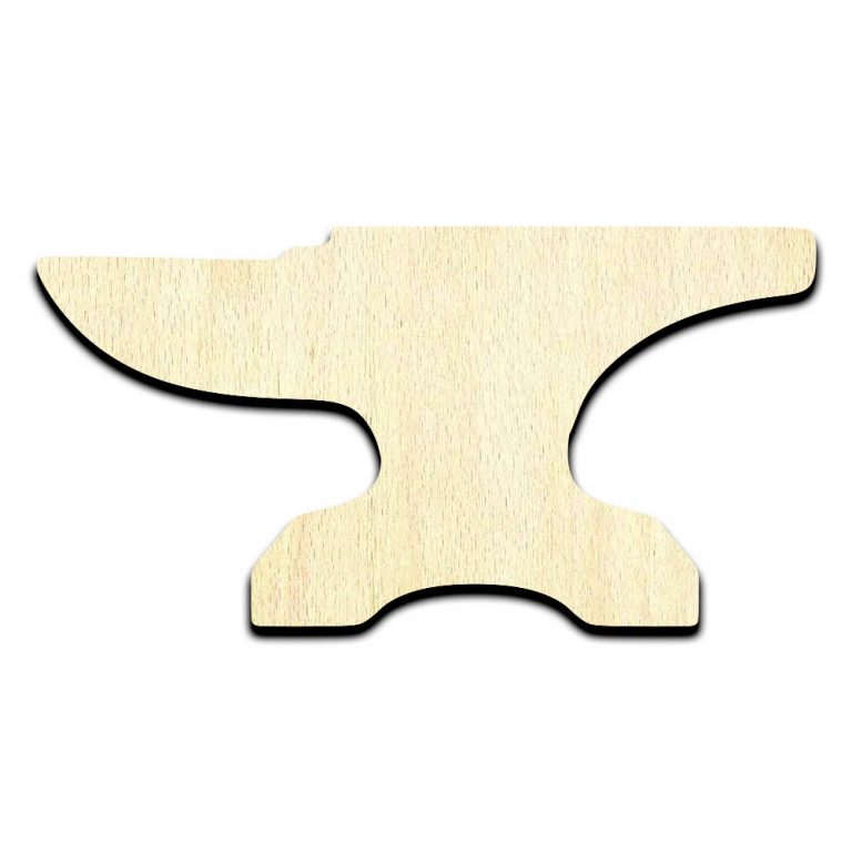 Anvil Laser Cut Out Unfinished Wood Shape Craft Supply