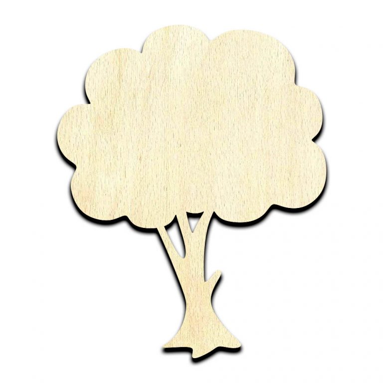 Apple Tree Laser Cut Out Unfinished Wood Shape Craft Supply