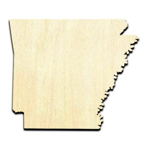 Arkansas State Laser Cut Out Unfinished Wood Shape Craft Supply