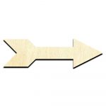 Arrow Direction Unfinished Wood Shape Craft Supply