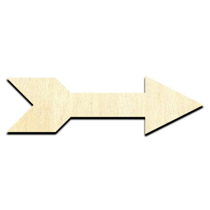 Arrow Direction Unfinished Wood Shape Craft Supply