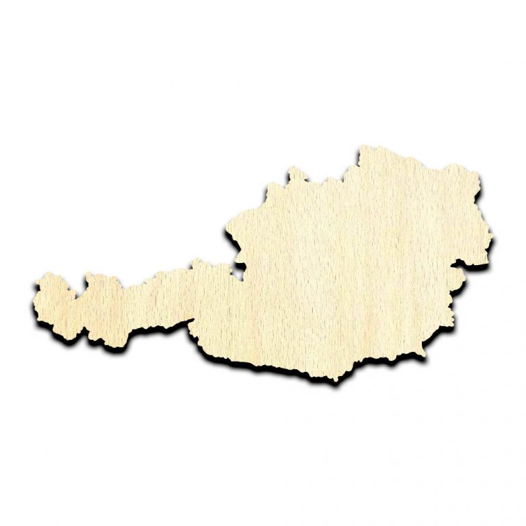 Austria Laser Cut Out Unfinished Wood Shape Craft Supply