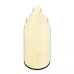 Baby Bottle Laser Cut Out Unfinished Wood Shape Craft Supply