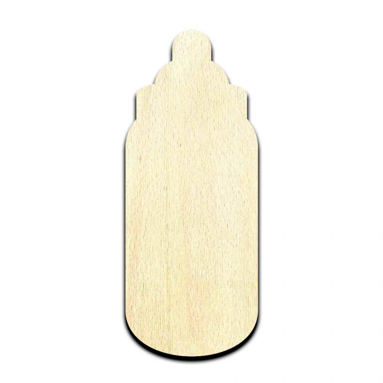 Baby Bottle Laser Cut Out Unfinished Wood Shape Craft Supply