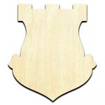 Badge 1 Cut Out Unfinished Wood Shape Craft Supply