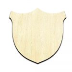 Badge 2 Cut Out Unfinished Wood Shape Craft Supply