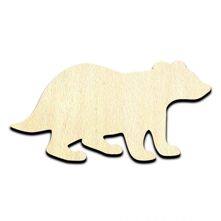 Badger Laser Cut Out Unfinished Wood Shape Craft Supply