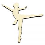 Ballet Ballerina 5 Laser Cut Out Unfinished Wood Shape Craft Supply