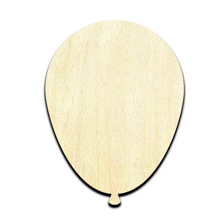 Balloon Laser Cut Out Unfinished Wood Shape Craft Supply