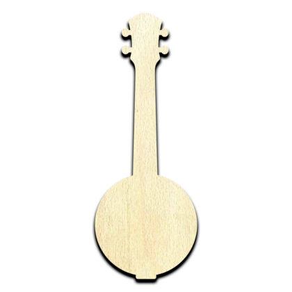 Banjo Laser Cut Out Unfinished Wood Shape Craft Supply