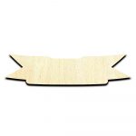 Banner 1 Laser Cut Out Unfinished Wood Shape Craft Supply