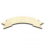 Banner 2 Laser Cut Out Unfinished Wood Shape Craft Supply