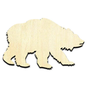 Bear 2 Laser Cut Out Unfinished Wood Shape Craft Supply