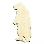 Bear Standing Up Unfinished Wood Shape Craft Supply