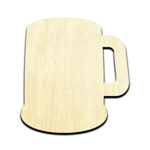 Beer Mug Laser Cut Out Unfinished Wood Shape Craft Supply