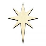 Bethlehem Star Christmas Laser Cut Out Unfinished Wood Shape Craft Supply