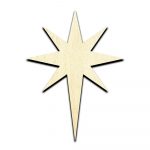 Bethlehem Star Christmas Laser Cut Out Unfinished Wood Shape Craft Supply