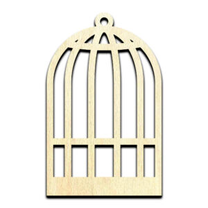 Bird Cage Laser Cut Out Unfinished Wood Shape Craft Supply