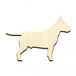 Bull Terrier Dog Puppy Unfinished Wood Shape Craft Supply