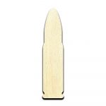 Bullet Laser Cut Out Unfinished Wood Shape Craft Supply