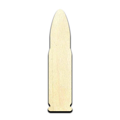 Bullet Laser Cut Out Unfinished Wood Shape Craft Supply
