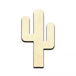 Cactus Laser Cut Out Unfinished Wood Shape Craft Supply