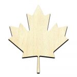 Canadian Maple Leaf Unfinished Wood Shape Craft Supply