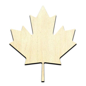 Canadian Maple Leaf Unfinished Wood Shape Craft Supply