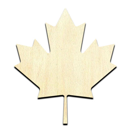 Canadian Maple Leaf Unfinished Wood Shape Craft Supply