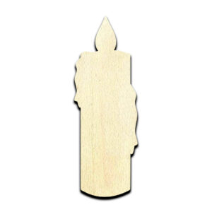 Candle Laser Cut Out Unfinished Wood Shape Craft Supply