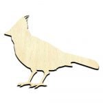 Cardinal Bird Unfinished Wood Shape Craft Supply