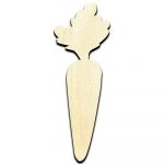 Carrot Laser Cut Out Unfinished Wood Shape Craft