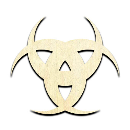 Celtic Moon Symbol Laser Cut Out Unfinished Wood Shape Craft Supply