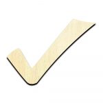 Check Mark Laser Cut Out Unfinished Wood Shape Craft Supply