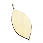 Cherry Tree Leaf Laser Cut Out Unfinished Wood Shape Craft Supply