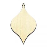 Christmas Ornament 2 Laser Cut Out Unfinished Wood Shape Craft Supply