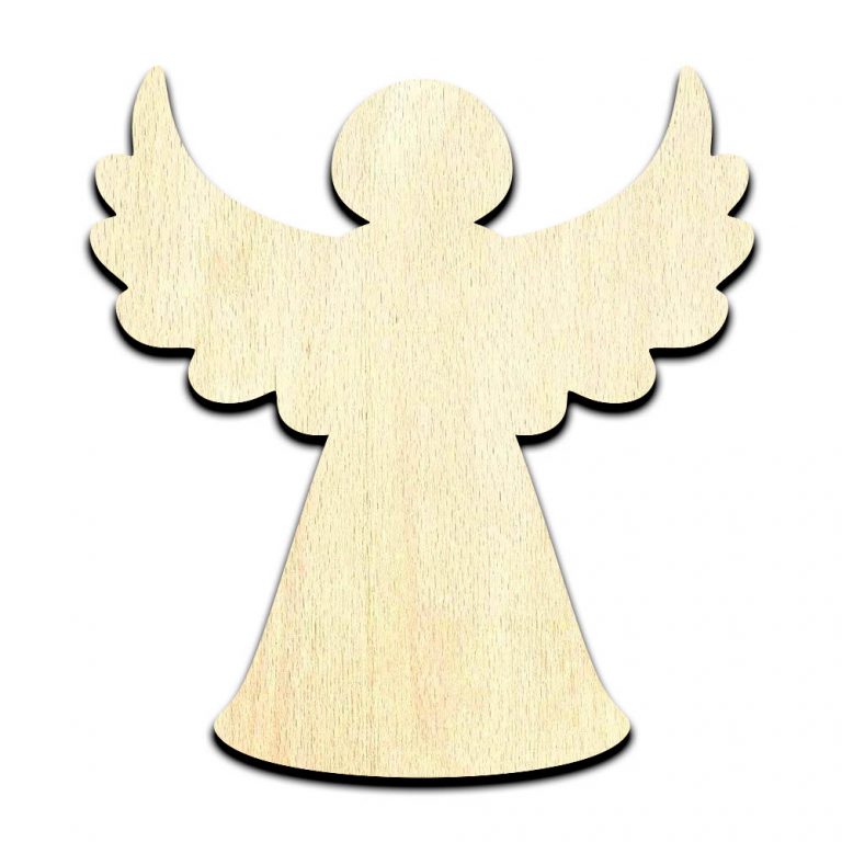 Christmas Tree Angel Cut Out Unfinished Wood Shape Craft