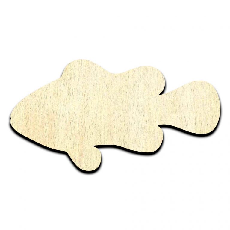 Clownfish Laser Cut Out Unfinished Wood Shape Craft Supply