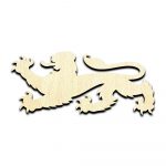 Coat of Arms Medieval Lion Unfinished Wood Shape Craft Supply