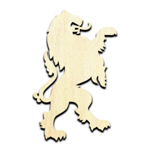 Coat of Arms Lion #2 Laser Cut Out Unfinished Wood Shape Craft Supply