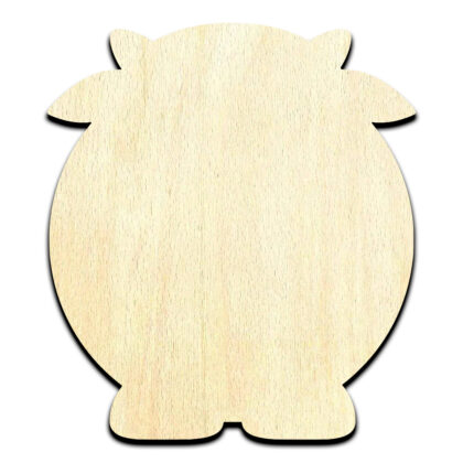 Cow Cartoon Laser Cut Out Unfinished Wood Shape Craft Supply