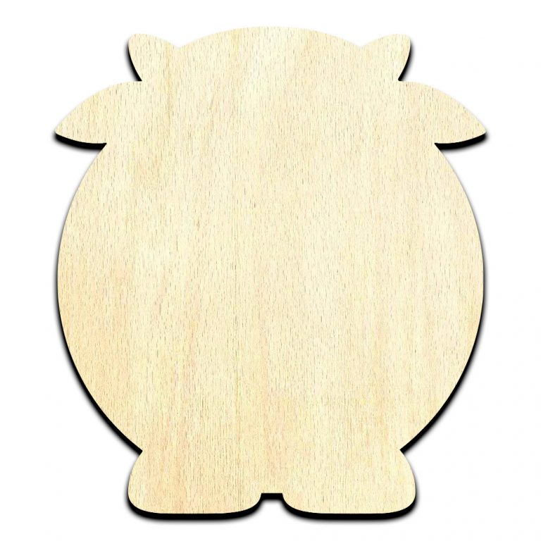 Cow Cartoon Laser Cut Out Unfinished Wood Shape Craft Supply