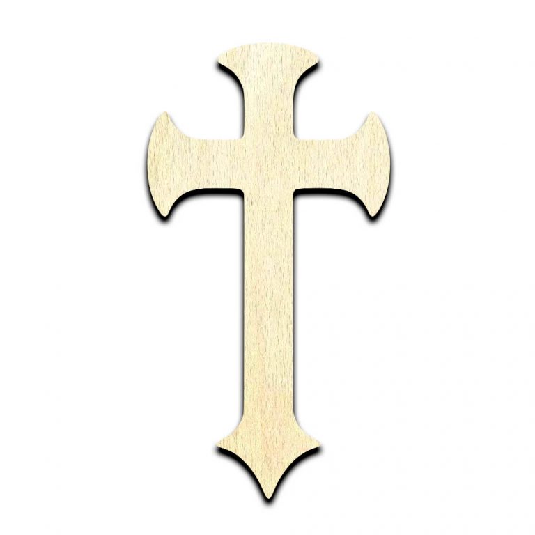 Cross 3 Laser Cut Out Unfinished Wood Shape Craft Supply