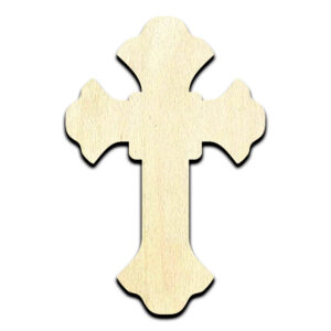 Cross #7 Laser Cut Out Unfinished Wood Shape Craft Supply