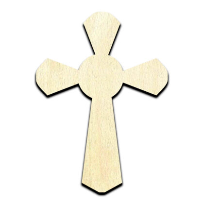 Cross #9 Laser Cut Out Unfinished Wood Shape Craft Supply
